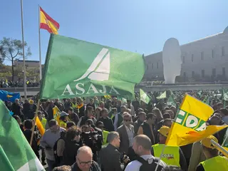 Agricultores salmantinos en Madrid. 