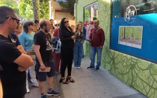 Escaparates convertidos en espacio de arte en Garrido