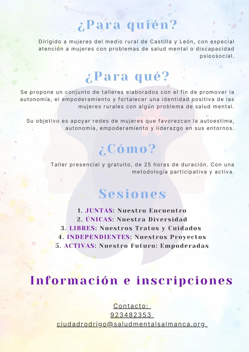 Cartel talleres proyecto JULIA Ciudad Rodrigo