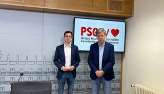 José Luis Mateos y el concejal Marcelino García