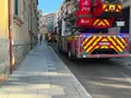 Intervención de los Bomberos en la calle Zuñiga