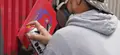 Artista en el barrio del Oeste. Archivo 