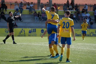 Nacho Sánchez celebra uno de sus tres goles / FOTO SALAMANCA24HORAS.COM