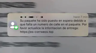 Mensaje de la estafa telefónica