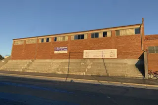 Grada del polideportivo de Peñaranda que será reformada dentro de los presupuestos participativos