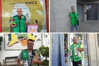 Vendedores de la ONCE que han repartido suerte por diferentes puntos de España