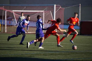 Martiña, autor del gol en el derbi ante el Peñaranda.