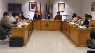 Un momento del pleno de presupuestos del Ayuntamiento de Peñaranda