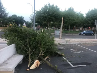 Desperfectos a causa de la tormenta en Salamanca