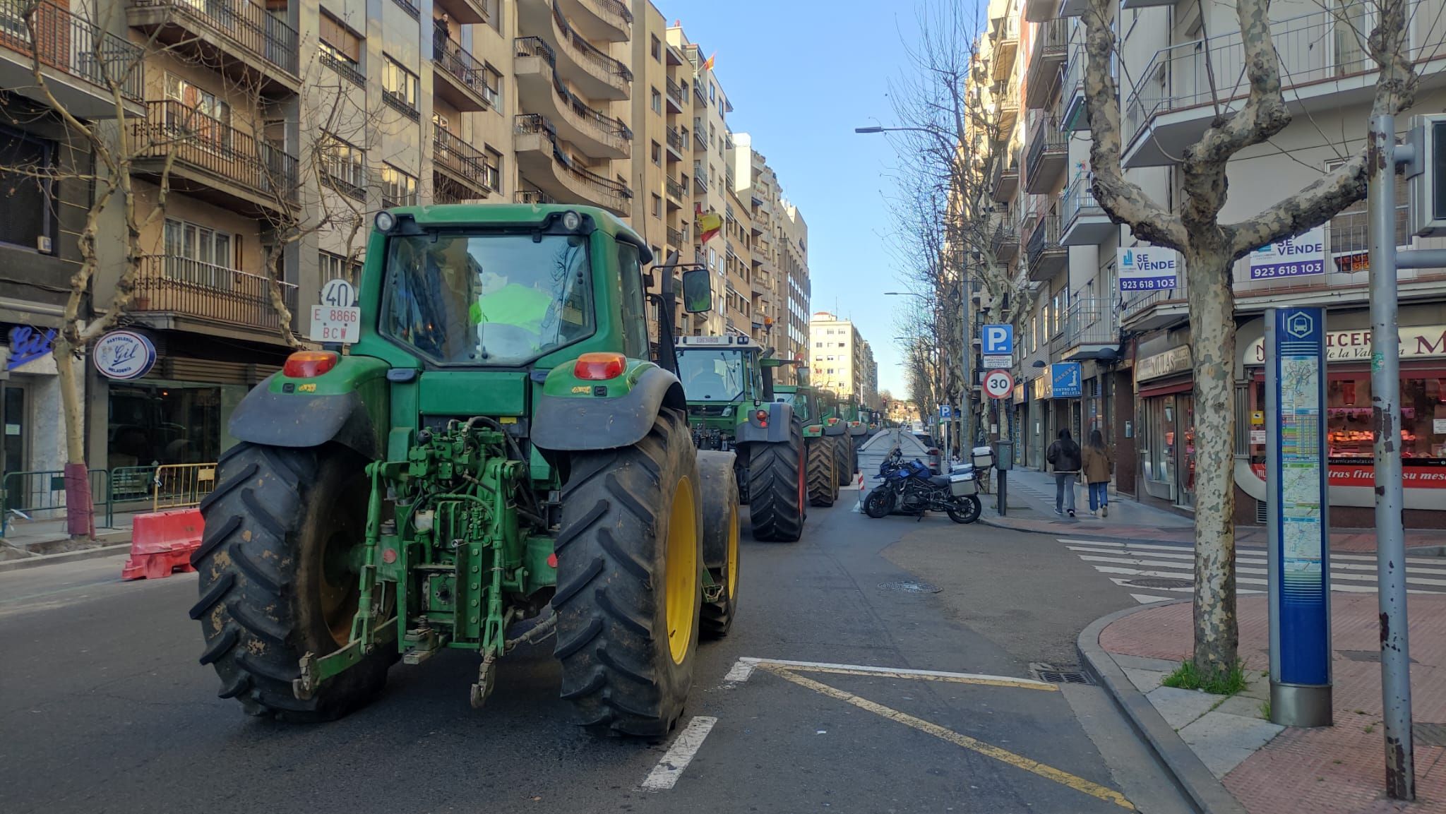 Tractorada en Torres Villarroel en la tarde de este martes