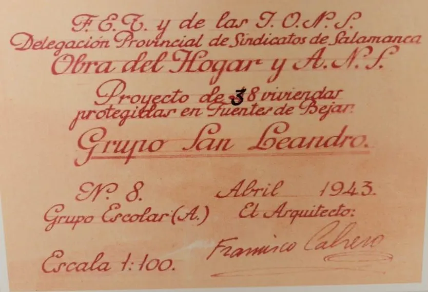Proyecto de vivienda social en Fuenters de Béjar. Archivo Histórico de Salamanca.