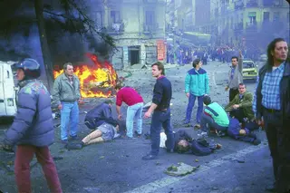 Atentado del Puente de Vallecas, ocurrido el 11 de diciembre de 1995. | FOTO: COVITE