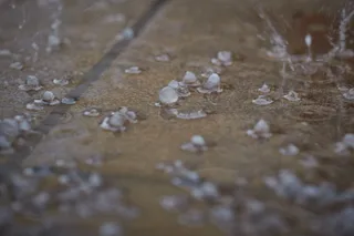 Granizo. Foto de archivo